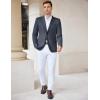 imageCOOFANDY Mens Casual Knit Blazer Stretch Slim Fit Sport Coat Two Button Lightweight Suit JacketsNavy Blue