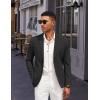 imageCOOFANDY Mens Casual Linen Blazer Jacket Lightweight Sport Coats Two Button Suit JacketsBlack