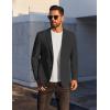 imageCOOFANDY Mens Casual Linen Blazer Jacket Lightweight Sport Coats Two Button Suit JacketsBlack