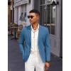 imageCOOFANDY Mens Casual Linen Blazer Jacket Lightweight Sport Coats Two Button Suit JacketsBlue