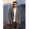 imageCOOFANDY Mens Casual Linen Blazer Jacket Lightweight Sport Coats Two Button Suit JacketsDeep Grey