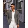 imageCOOFANDY Mens Casual Linen Blazer Jacket Lightweight Sport Coats Two Button Suit JacketsDeep Grey