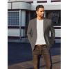 imageCOOFANDY Mens Casual Linen Blazer Jacket Lightweight Sport Coats Two Button Suit JacketsDeep Grey