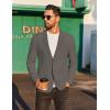 imageCOOFANDY Mens Casual Linen Blazer Jacket Lightweight Sport Coats Two Button Suit JacketsDeep Grey