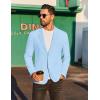 imageCOOFANDY Mens Casual Linen Blazer Jacket Lightweight Sport Coats Two Button Suit JacketsLight Blue