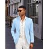 imageCOOFANDY Mens Casual Linen Blazer Jacket Lightweight Sport Coats Two Button Suit JacketsLight Blue