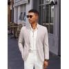 imageCOOFANDY Mens Casual Linen Blazer Jacket Lightweight Sport Coats Two Button Suit JacketsLight Grey