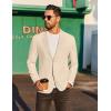 imageCOOFANDY Mens Casual Linen Blazer Jacket Lightweight Sport Coats Two Button Suit JacketsLight Khaki