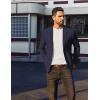 imageCOOFANDY Mens Casual Linen Blazer Jacket Lightweight Sport Coats Two Button Suit JacketsNavy Blue