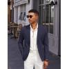 imageCOOFANDY Mens Casual Linen Blazer Jacket Lightweight Sport Coats Two Button Suit JacketsNavy Blue