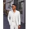 imageCOOFANDY Mens Casual Linen Blazer Jacket Lightweight Sport Coats Two Button Suit JacketsWhite