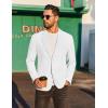 imageCOOFANDY Mens Casual Linen Blazer Jacket Lightweight Sport Coats Two Button Suit JacketsWhite