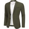imageCOOFANDY Mens Casual Stretch Blazer Jacket Regular Fit Lightweight Sport Coat Two Button Suit JacketsArmy Green