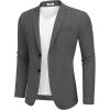imageCOOFANDY Mens Casual Stretch Blazer Jacket Regular Fit Lightweight Sport Coat Two Button Suit JacketsDark Grey