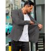 imageCOOFANDY Mens Casual Stretch Blazer Jacket Regular Fit Lightweight Sport Coat Two Button Suit JacketsDark Grey