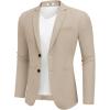 imageCOOFANDY Mens Casual Stretch Blazer Jacket Regular Fit Lightweight Sport Coat Two Button Suit JacketsKhaki