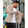 imageCOOFANDY Mens Casual Stretch Blazer Jacket Regular Fit Lightweight Sport Coat Two Button Suit JacketsKhaki
