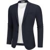 imageCOOFANDY Mens Casual Stretch Blazer Jacket Regular Fit Lightweight Sport Coat Two Button Suit JacketsNavy Blue