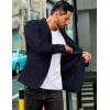 imageCOOFANDY Mens Casual Stretch Blazer Jacket Regular Fit Lightweight Sport Coat Two Button Suit JacketsNavy Blue