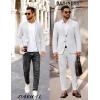 imageCOOFANDY Mens Casual Stretch Blazer Jacket Regular Fit Lightweight Sport Coat Two Button Suit JacketsWhite