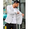 imageCOOFANDY Mens Casual Stretch Blazer Jacket Regular Fit Lightweight Sport Coat Two Button Suit JacketsWhite