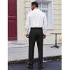 imageCOOFANDY Mens Dress Pants Regular Fit Flat Front Pant Expandable Waist Casual SlacksBlack