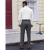 imageCOOFANDY Mens Dress Pants Regular Fit Flat Front Pant Expandable Waist Casual SlacksGray