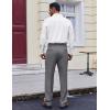 imageCOOFANDY Mens Dress Pants Regular Fit Flat Front Pant Expandable Waist Casual SlacksLight Gray