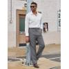 imageCOOFANDY Mens Dress Pants Regular Fit Flat Front Pant Expandable Waist Casual SlacksLight Gray