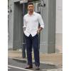 imageCOOFANDY Mens Dress Pants Regular Fit Flat Front Pant Expandable Waist Casual SlacksNavy Blue