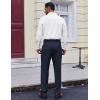 imageCOOFANDY Mens Dress Pants Regular Fit Flat Front Pant Expandable Waist Casual SlacksNavy Blue