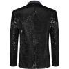 imageCOOFANDY Mens Shiny Sequin Blazer Tuxedo Party Dinner Prom One Button Suit JacketBlack