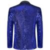 imageCOOFANDY Mens Shiny Sequin Blazer Tuxedo Party Dinner Prom One Button Suit JacketBlue