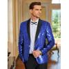 imageCOOFANDY Mens Shiny Sequin Blazer Tuxedo Party Dinner Prom One Button Suit JacketBlue