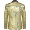 imageCOOFANDY Mens Shiny Sequin Blazer Tuxedo Party Dinner Prom One Button Suit JacketChampagne