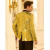 imageCOOFANDY Mens Shiny Sequin Blazer Tuxedo Party Dinner Prom One Button Suit JacketGold