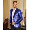 imageCOOFANDY Mens Shiny Sequin Blazer Tuxedo Party Dinner Prom One Button Suit JacketNavy Blue
