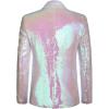 imageCOOFANDY Mens Shiny Sequin Blazer Tuxedo Party Dinner Prom One Button Suit JacketPink