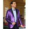 imageCOOFANDY Mens Shiny Sequin Blazer Tuxedo Party Dinner Prom One Button Suit JacketPurple