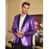 imageCOOFANDY Mens Shiny Sequin Blazer Tuxedo Party Dinner Prom One Button Suit JacketPurple