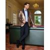 imageCOOFANDY Mens Shiny Sequin Blazer Tuxedo Party Dinner Prom One Button Suit JacketRose Golden