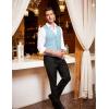 imageCOOFANDY Mens Suit Vest Formal Dress Vest Slim Fit Buesiness Wedding WaistcoatSky Blue