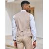 imageCOOFANDY Mens Suit Vest Slim Fit Formal Dress Waistcoat Casual Business Vests for Suit or TuxedoBeige