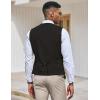 imageCOOFANDY Mens Suit Vest Slim Fit Formal Dress Waistcoat Casual Business Vests for Suit or TuxedoBlack