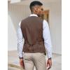imageCOOFANDY Mens Suit Vest Slim Fit Formal Dress Waistcoat Casual Business Vests for Suit or TuxedoBrown