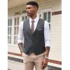 imageCOOFANDY Mens Suit Vest Slim Fit Formal Dress Waistcoat Casual Business Vests for Suit or TuxedoDark Gray