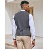 imageCOOFANDY Mens Suit Vest Slim Fit Formal Dress Waistcoat Casual Business Vests for Suit or TuxedoDark Heather Gray