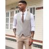 imageCOOFANDY Mens Suit Vest Slim Fit Formal Dress Waistcoat Casual Business Vests for Suit or TuxedoGrey
