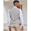 imageCOOFANDY Mens Suit Vest Slim Fit Formal Dress Waistcoat Casual Business Vests for Suit or TuxedoGrey