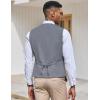 imageCOOFANDY Mens Suit Vest Slim Fit Formal Dress Waistcoat Casual Business Vests for Suit or TuxedoLight Gray